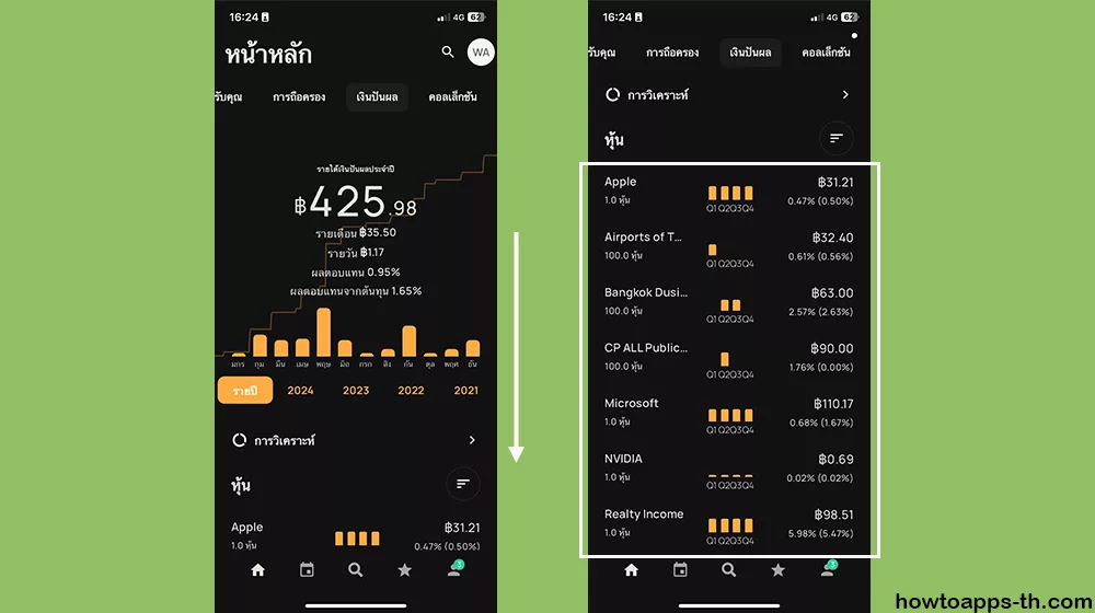 2 แอปพลิเคชันเช็ควันจ่ายปันผล ทั้งหุ้นไทยและต่างประเทศ