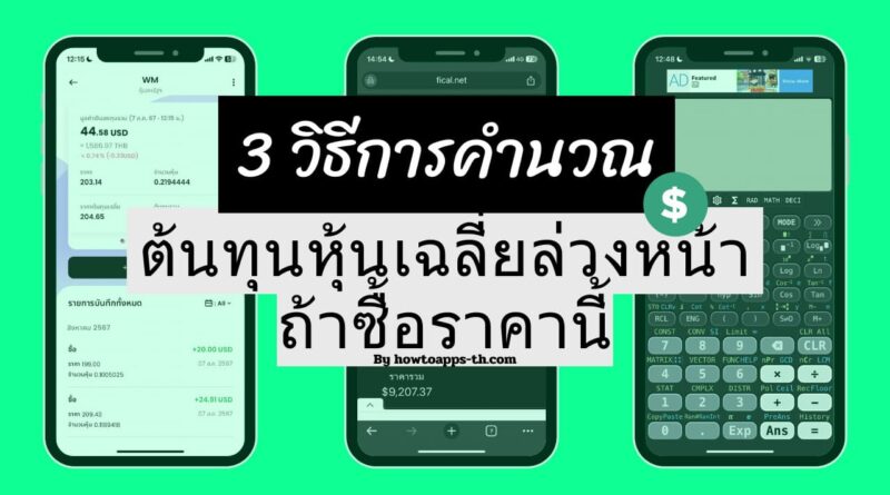 3 วิธีการคำนวณราคาต้นทุนหุ้นเฉลี่ยล่วงหน้า ถ้าซื้อราคานี้